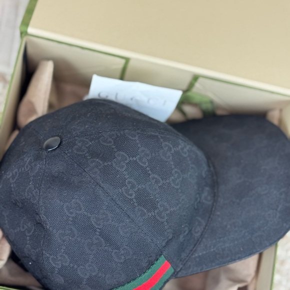 GUCCI ORIGINAL GG CANVAS BASEBALL HAT WITH WEB MEN’S Medium - Picture 3 of 10